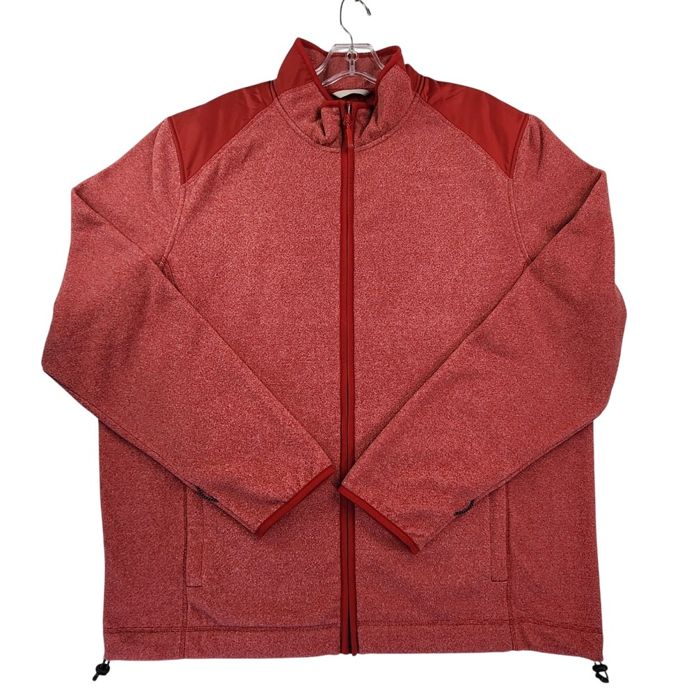 Cutter & Buck XL Red Spark Systems Full Zip Fleece Jacket Outdoor Gorpcore Warm